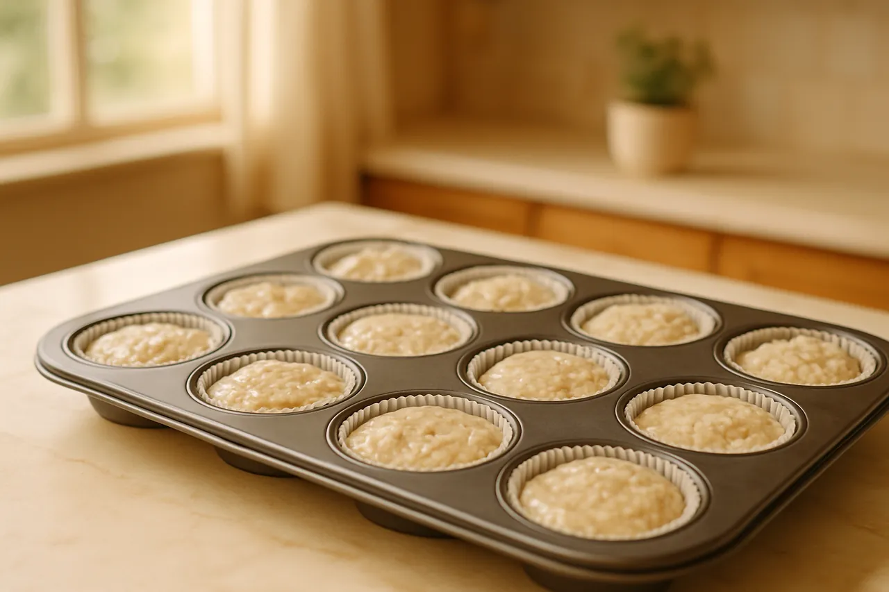 Moist Banana Coconut Muffins
