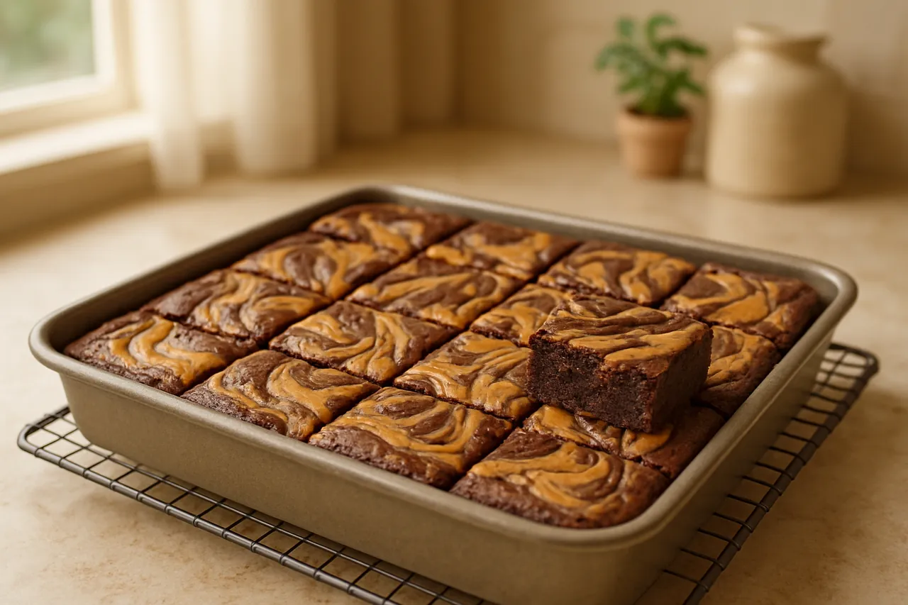 Peanut Butter Swirl Brownies